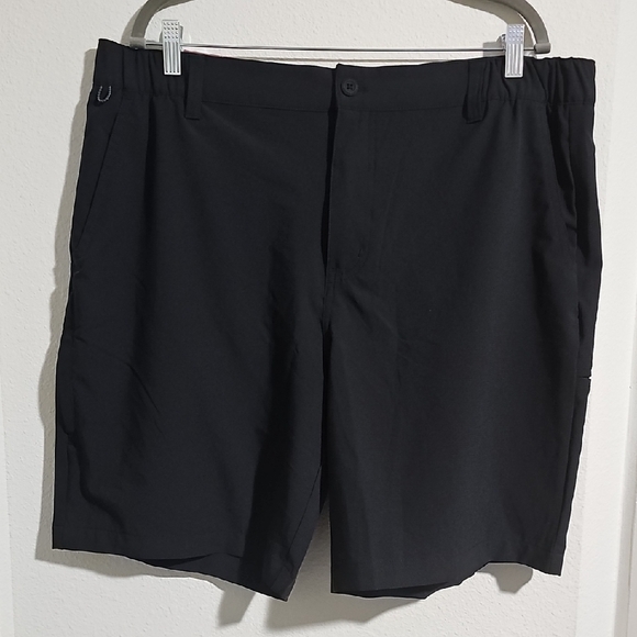 Eddie Bauer Men's Black Flat Front Shorts - Picture 1 of 11